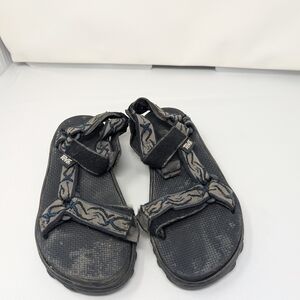 Teva Black and Gray Sandals with Patterned Straps